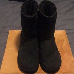 Black w/ silver bows UGGS
